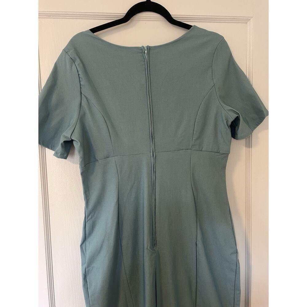 Pinup Couture Priscilla Wiggle Dress 2X NWT Rockabilly Light Blue Plus Size - Picture 11 of 11